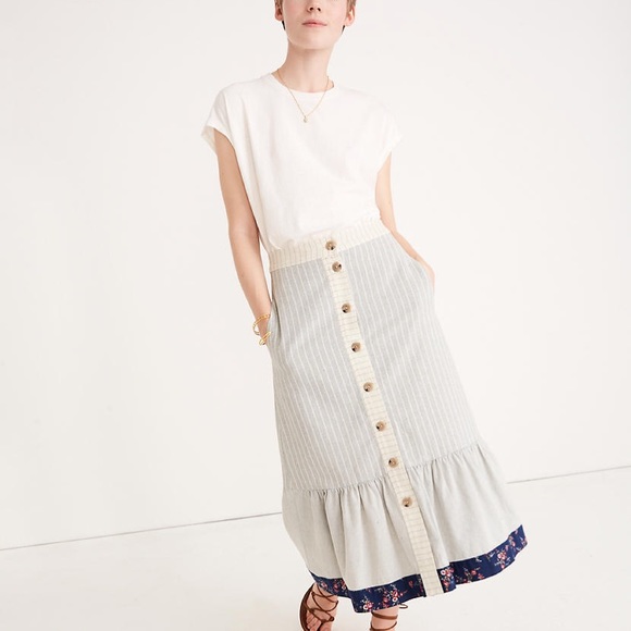 Madewell The New Denim Project Patchwork Skirt - Picture 9 of 13